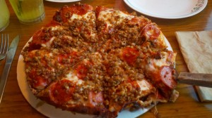 Mike's Italian Grill_Pan Crust Sausage and Pepperoni Pizza