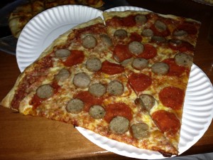 Ruckus Pizza_Sausage and Pepperoni slices