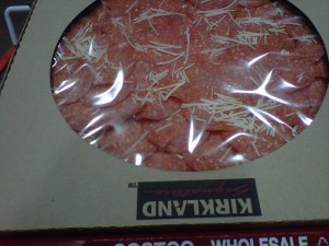 Take and Bake Pizza Reviews - Costco Pepperoni before cooking