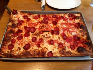 Adrienne's Pizza Bar in NYC_Pepperoni and Garlic Pizza
