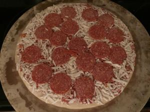 Tombstone Pepperoni Before Cooking